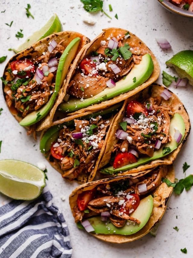Crockpot Chicken Tacos (or Instant Pot)