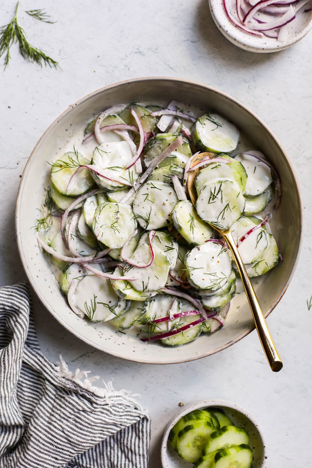 Creamy Cucumber Salad (Easy and Dairy Free)