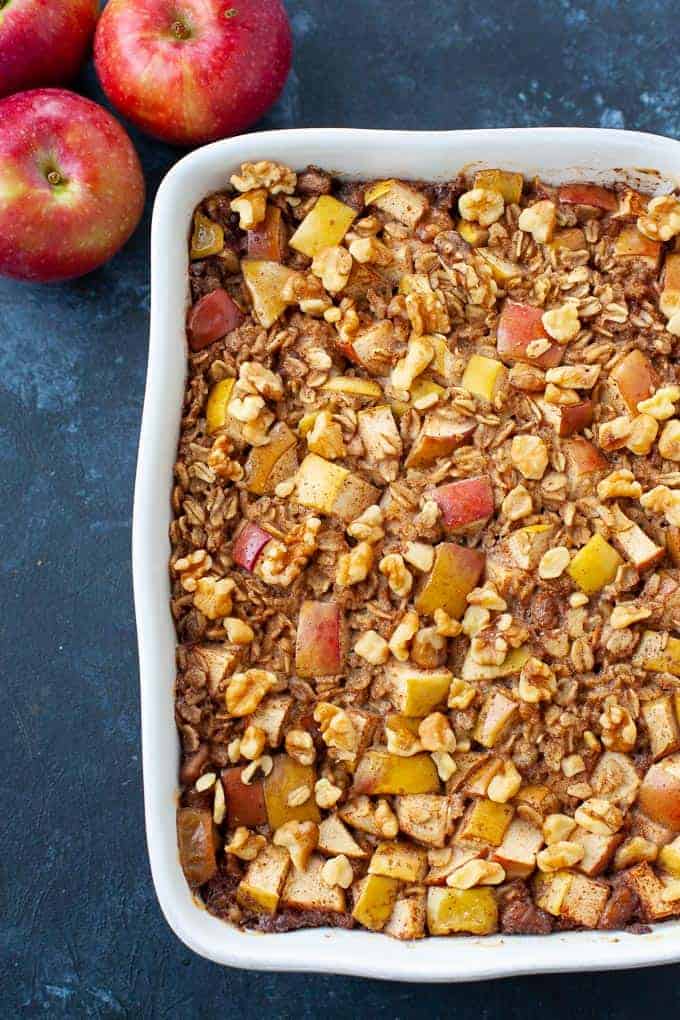 Apple Pie Baked Oatmeal | Kara Lydon