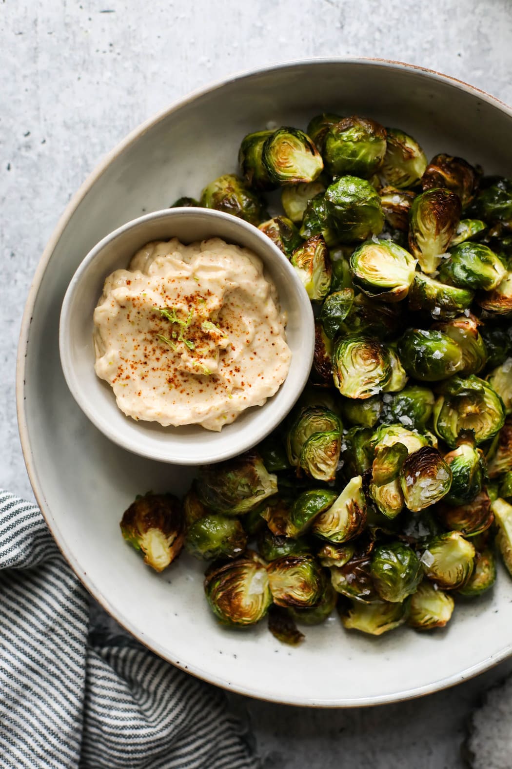 Air Fryer Brussels Sprouts (Crispy + Optional Aioli Sauce)